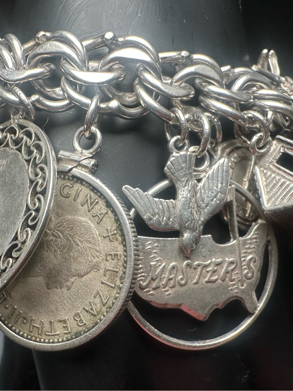 Sterling Silver | Double-Link Chain | 15+ Vintage Charms | Danecraft Sterling
